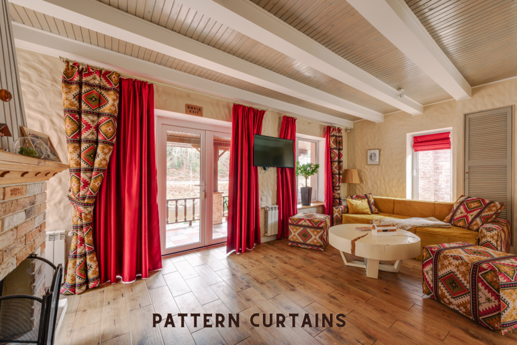 Pattern curtains for living room