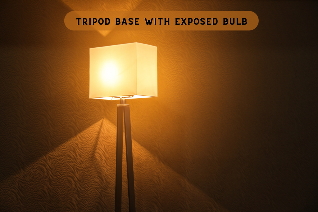 Tripod Base with Exposed Bulb